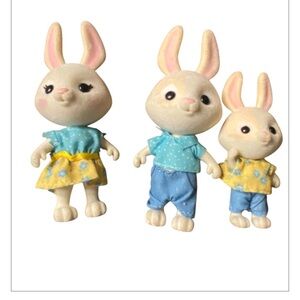 Honeybee acres. The Mcscampers rabbit family.  Three members.